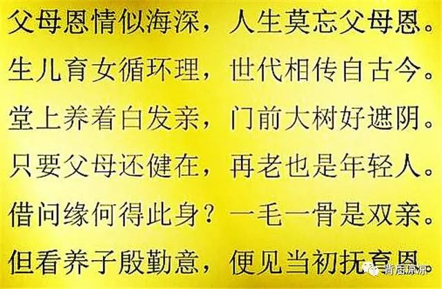 孝敬父母顺口溜:可怜天下者,唯有父母心!