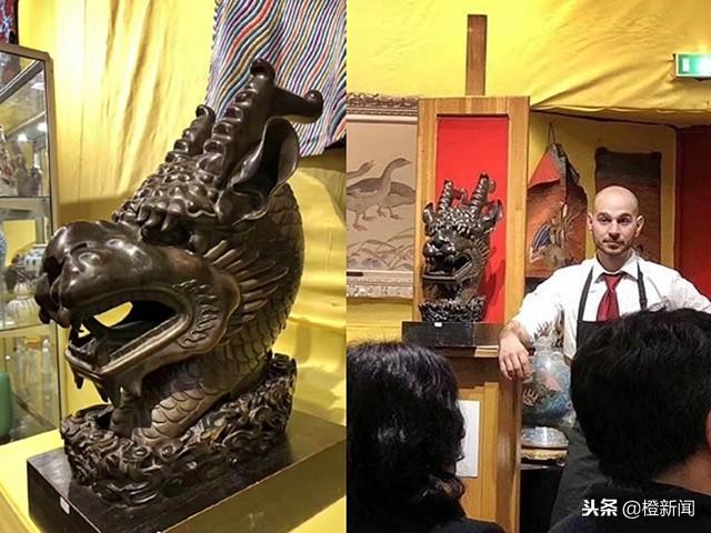 疑失踪150年圆明园龙首现身巴黎拍卖会华人买家以逾1800万投得