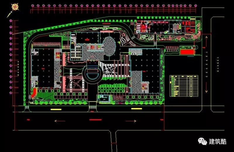 cad工业园景观规划cad平面图图纸集