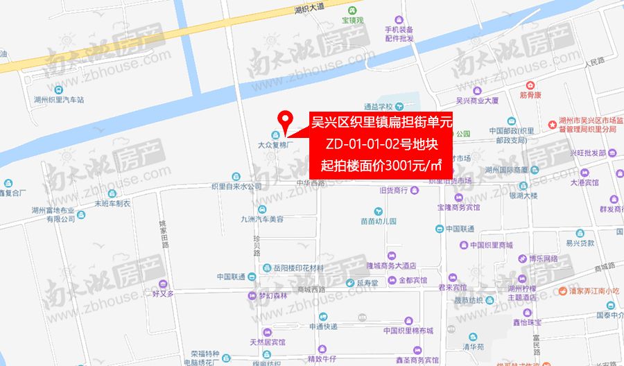 2018-84号:吴兴区织里镇扁担街单元zd-01-01-02号地块,用地性质为