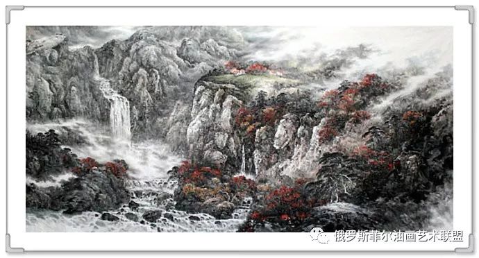 大气凝练中国画家王文凯山水画作品赏析