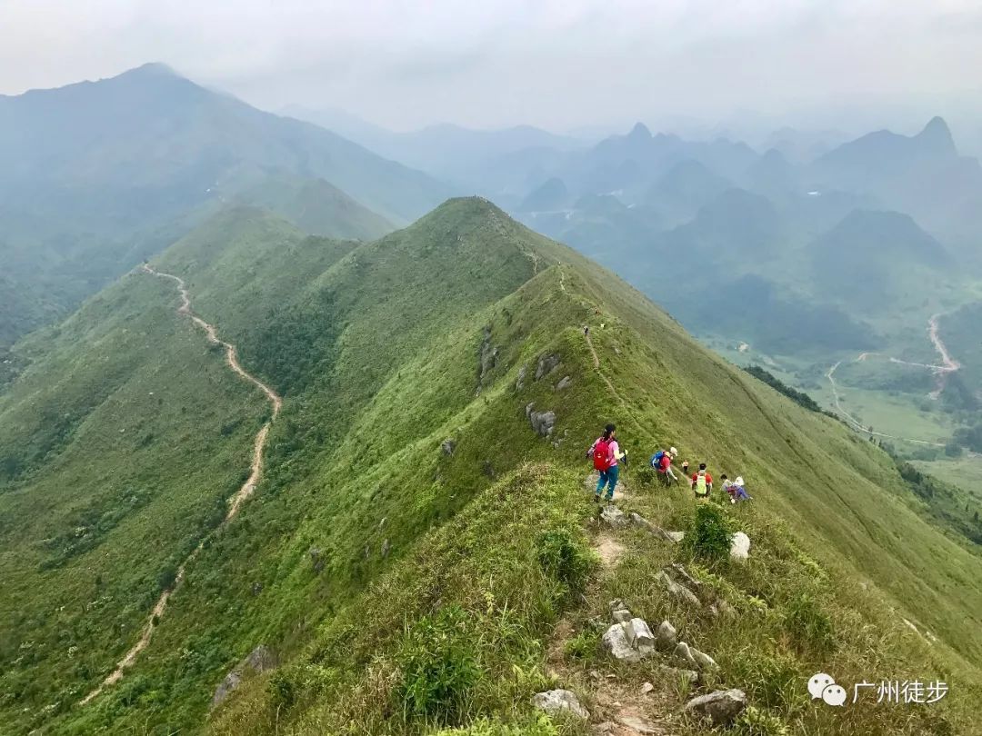 这是一条广东顶级山脊徒步线路之一, 海拔1005米, 开阔的视野,大美的