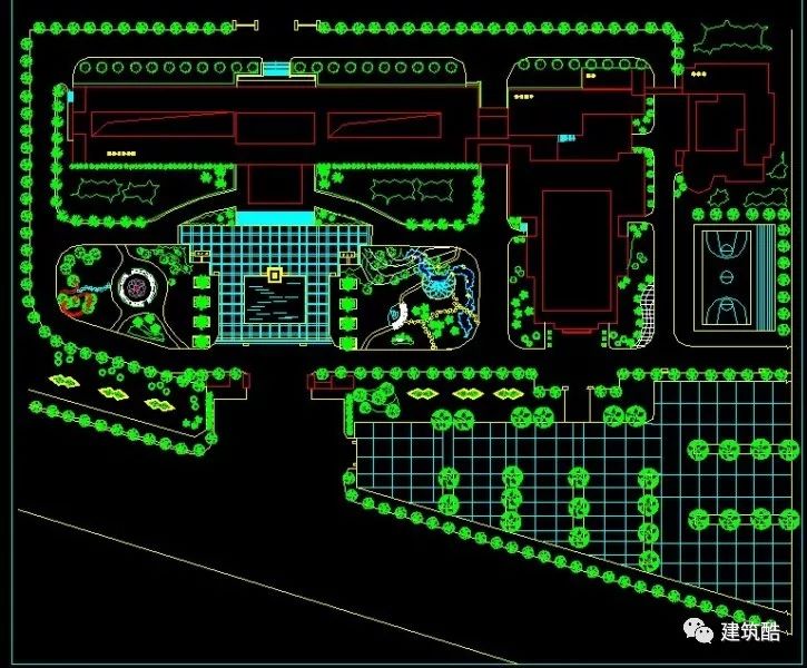 cad工业园景观规划cad平面图图纸集