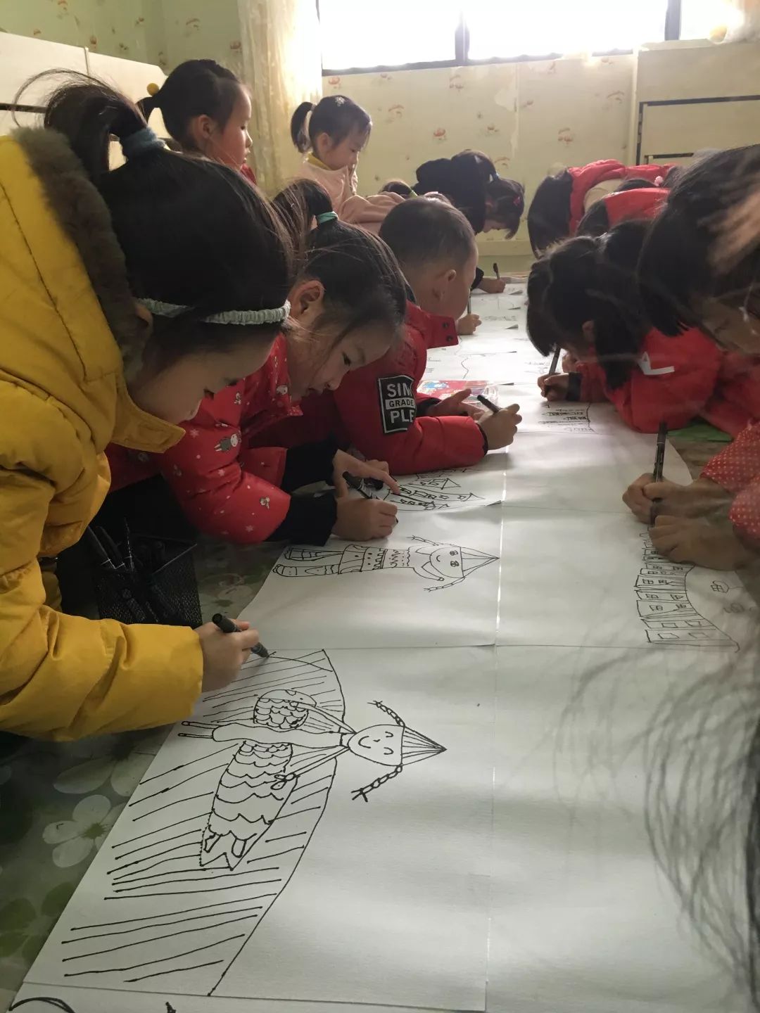 新城中心幼儿园班本化主题展播 海上风情 渔民画 大六班