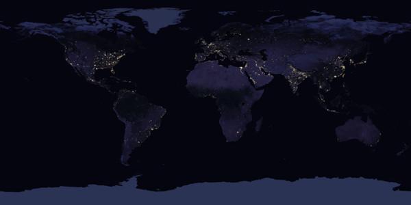 NASA发布的最新世界各地夜空灯光图;繁荣是“天定”还是“人定”_东海湾