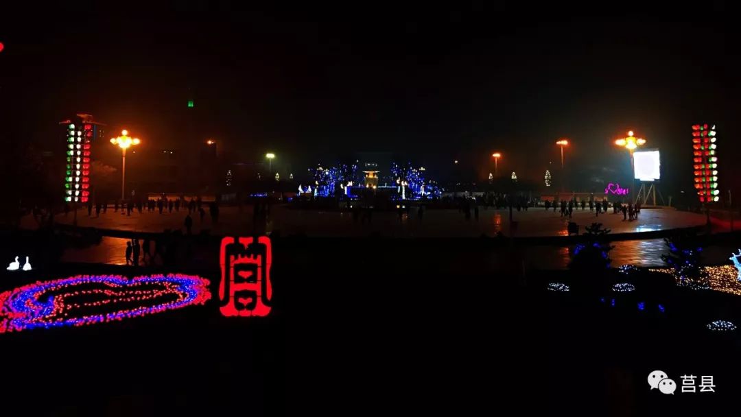 莒县文心广场夜景爆红朋友圈!简直太美了!