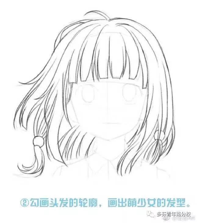 动漫萌系少女头像绘画步骤