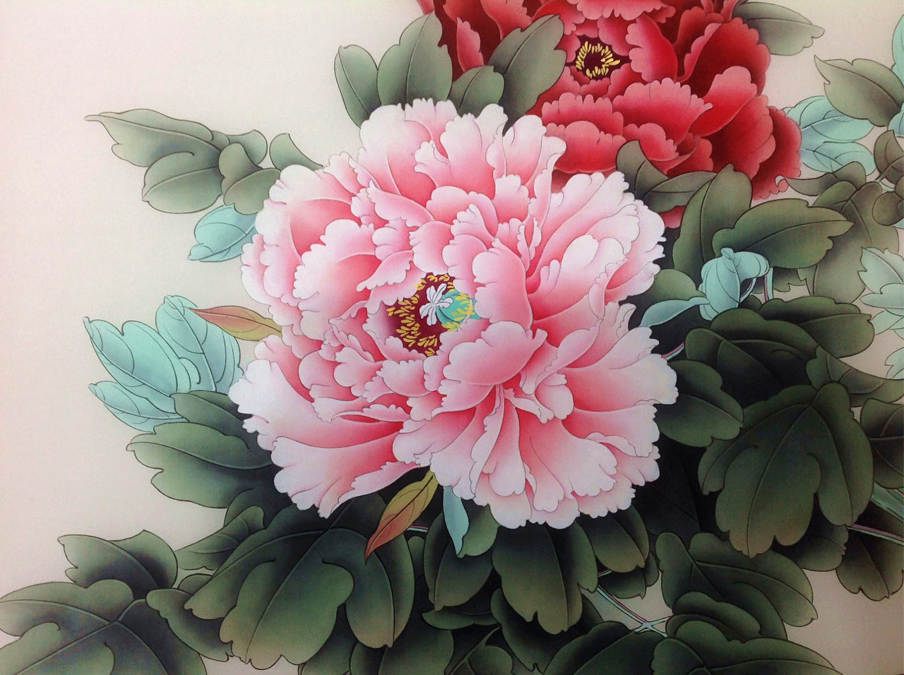 1/ 12 牡丹是国画花卉中经常描绘的题材,历代诗人画家有着无数赞美