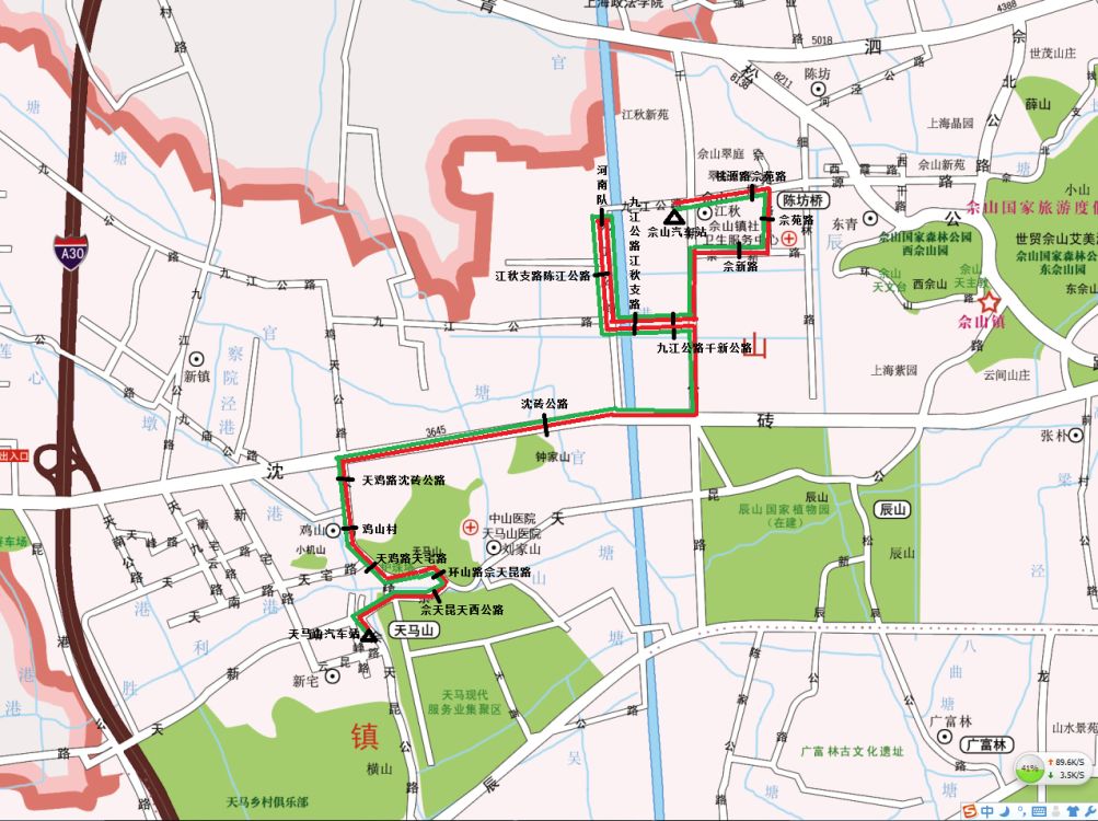 12月30日起,松江90路,93路公交车调整线路走向