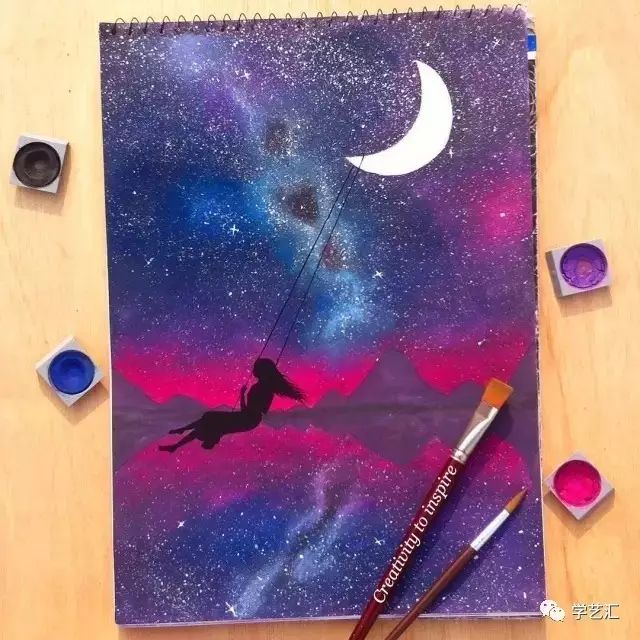 不要再说自己手残了,这么美的星空画你也能画!