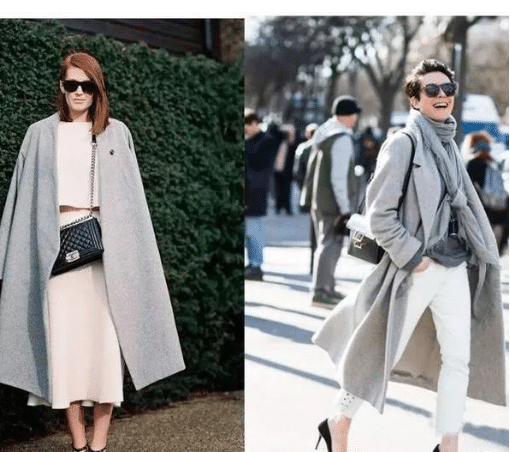 冬日美到犯规的灰色大衣, 5种颜色穿搭, 穿出时尚高级感