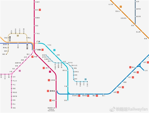 超高清收藏 中国高铁线路图2019年1月版