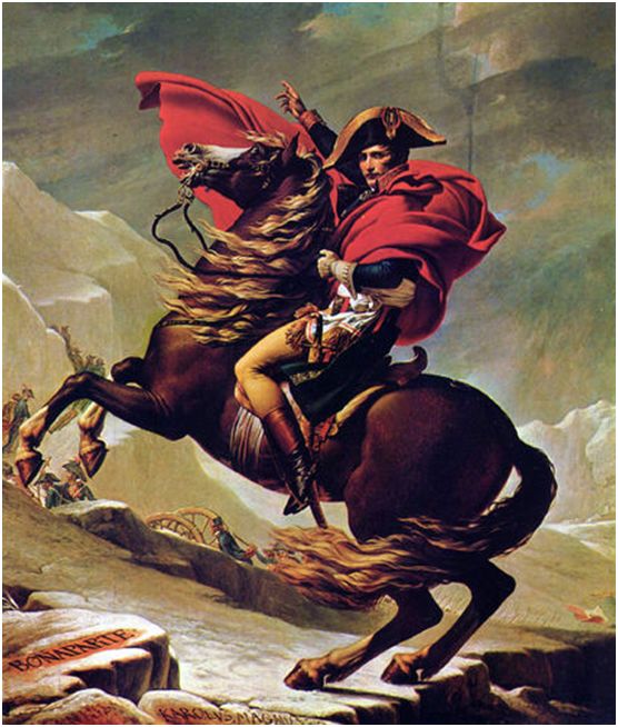 名画欣赏丨《跨越阿尔卑斯山圣伯纳隘口的拿破仑》雅克路易大卫