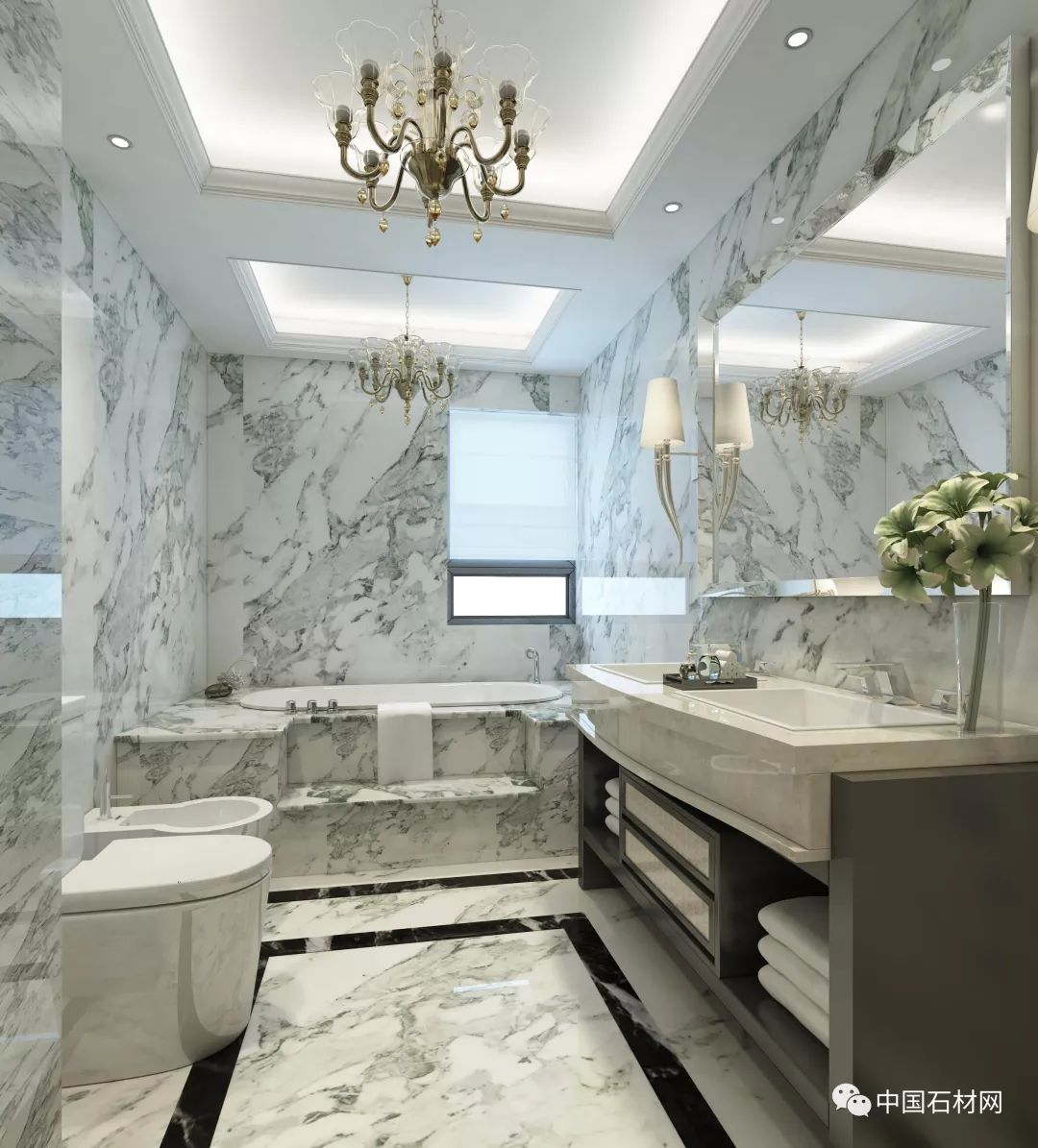 100种精致大理石浴室设计美出新高度