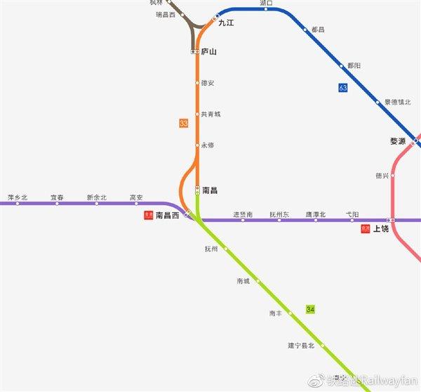 网友自制2019年1月最新版全国高铁路线图_动车