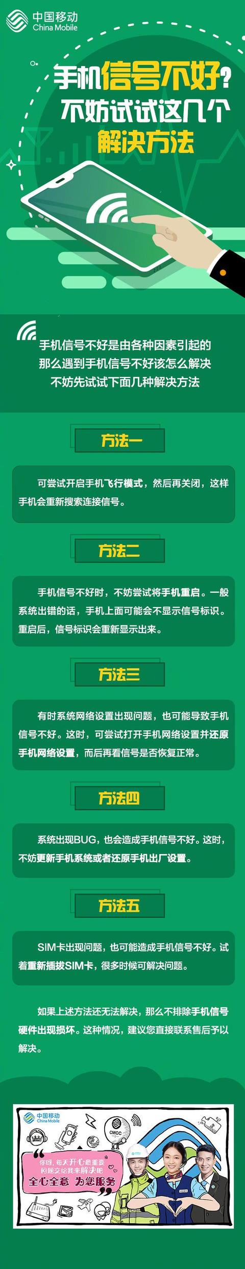 移动网信号不好怎么办