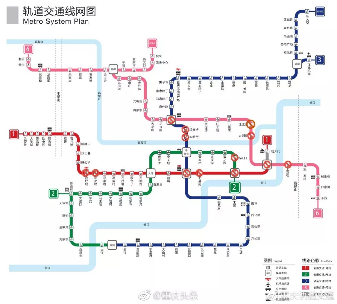 轨道6号线不停靠 小什字,大剧院和红旗河沟,上新街.