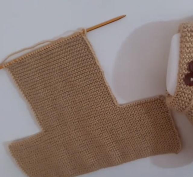 男士地板袜编织方法,全部编织下针就能完成,简单易学