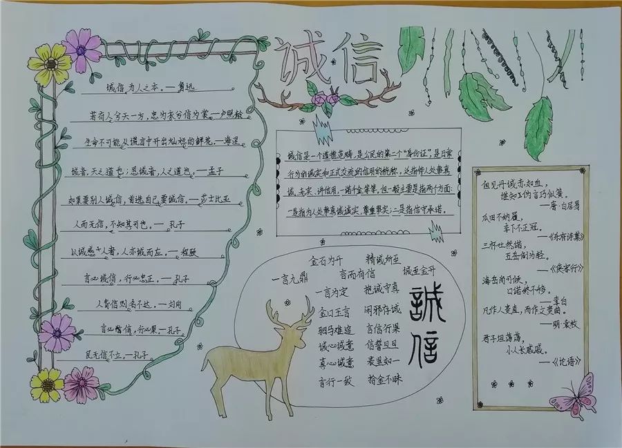 潮南区仙城中学举办2018第二届校园创文节文明法治诚信手抄报比赛