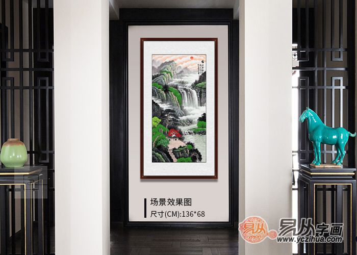 玄关走廊挂什么字画好 不能错过的好风水国画山水画