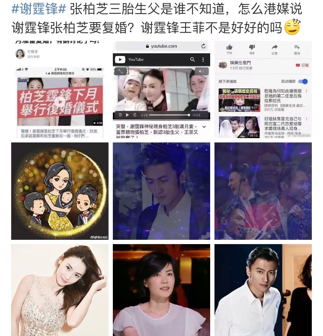 張柏芝三兒子的生父是謝霆鋒？兩人將復婚？雙方均辟謠否認