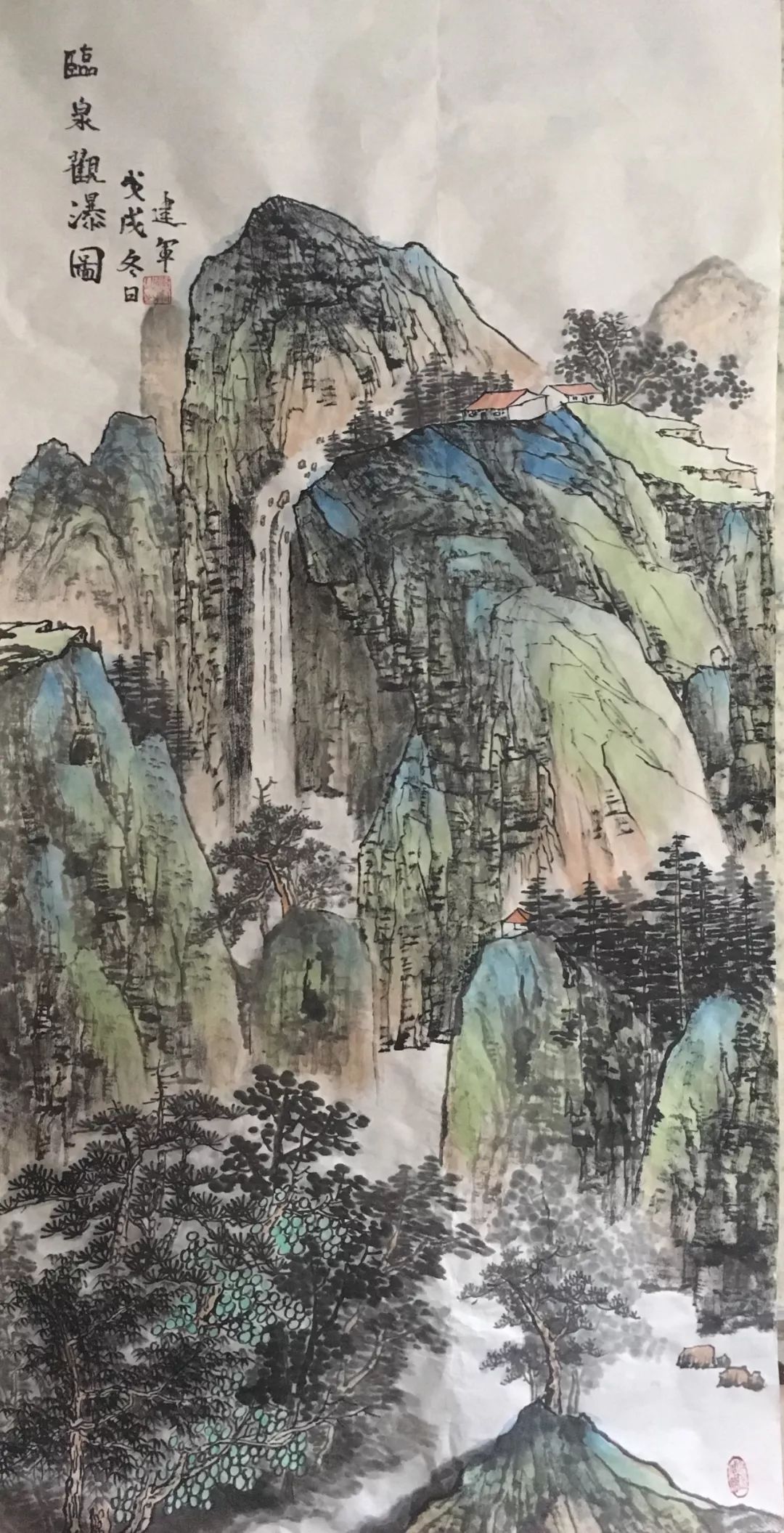 画家李建军执笔挥墨畅享绘画带来的乐趣