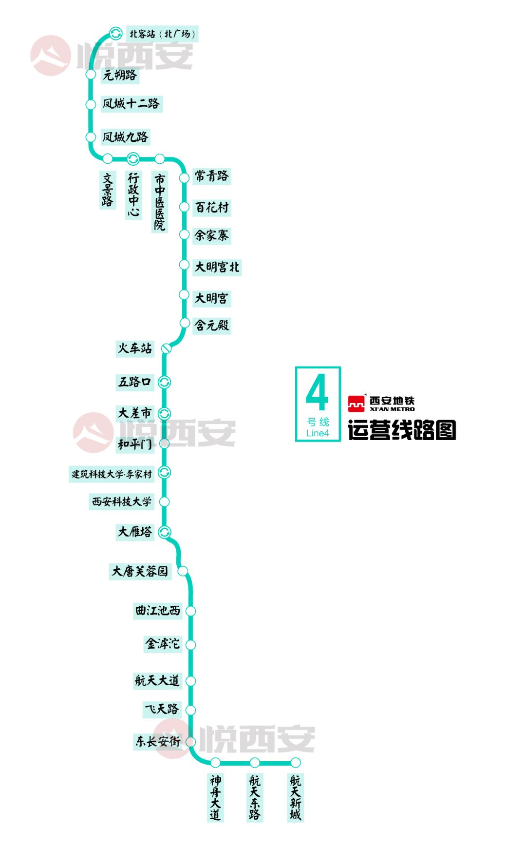 西安地铁4号线12月26号正式开通!