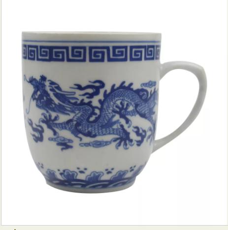 売り出し在庫 中国美術 唐物 龍紋 茶盃 青花茶杯 食器