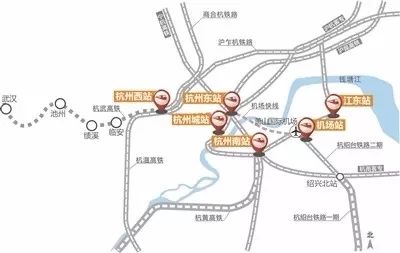 铁路枢纽建成后,杭州的高铁引入线路数量