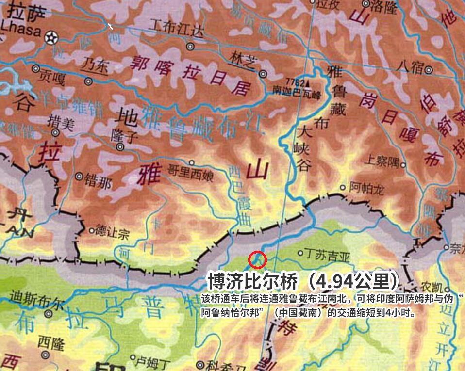 印度最长铁路桥历时16年建成 距中国仅20公里