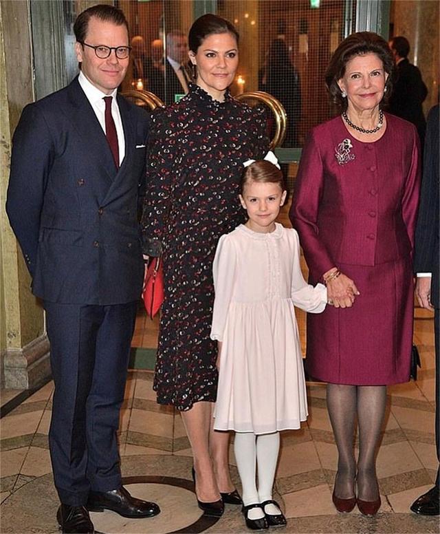 瑞典王后生日慶祝會兒媳索菲亞紅裙爭C位，卻被6歲小姑娘搶盡風頭 時尚 第2張