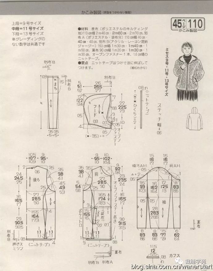 女士连帽风衣裁剪图_连帽风衣裁剪图