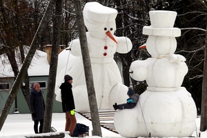 雪人雕塑