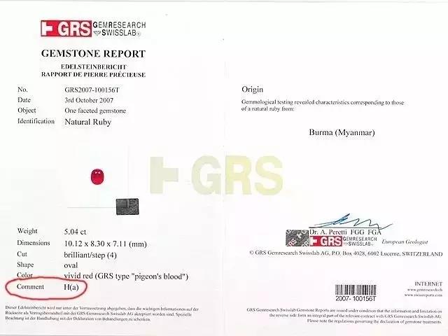 grs(gem research swiss lab)瑞士宝石研讨判定所,它是在1996年由dr.