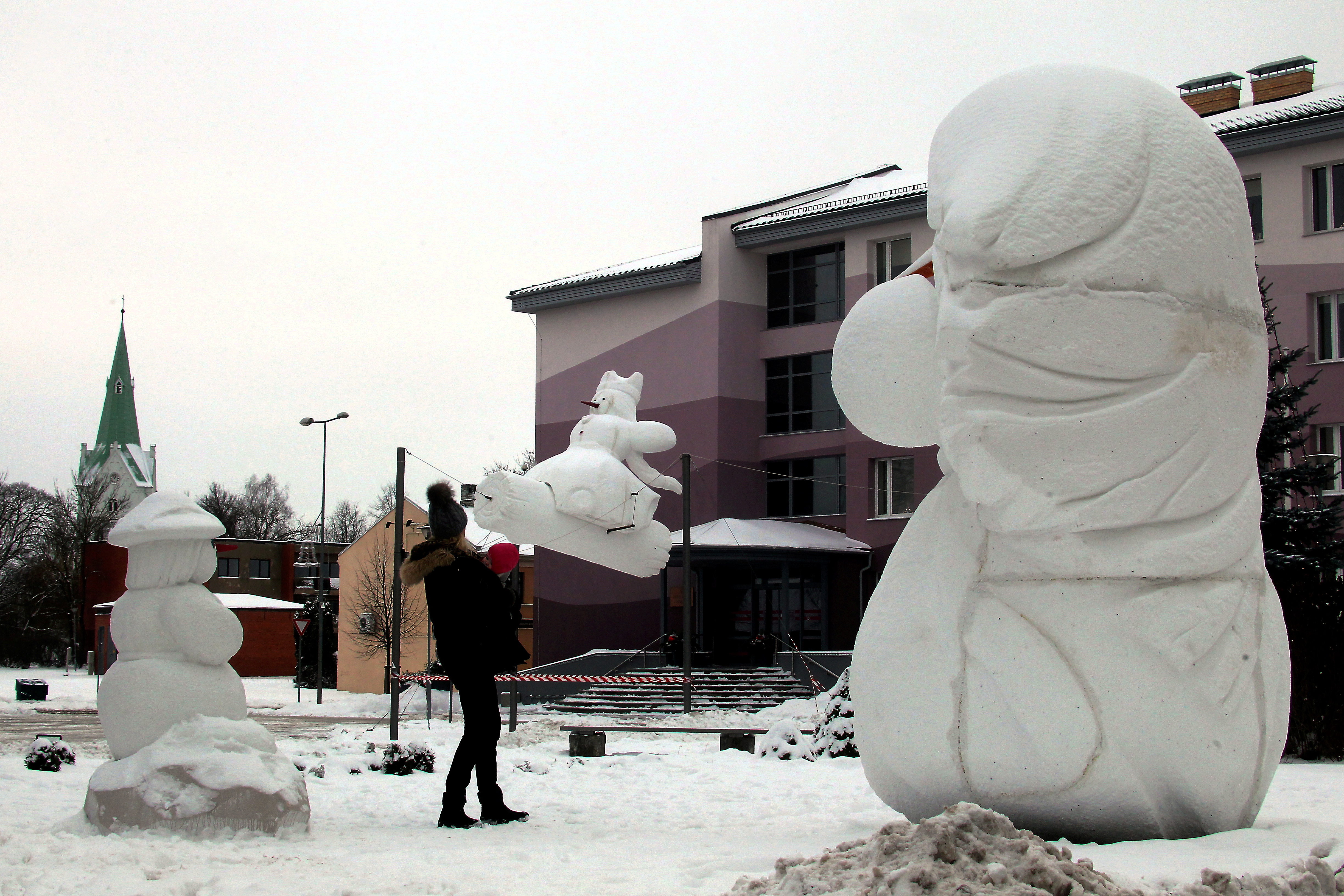 雪人雕塑