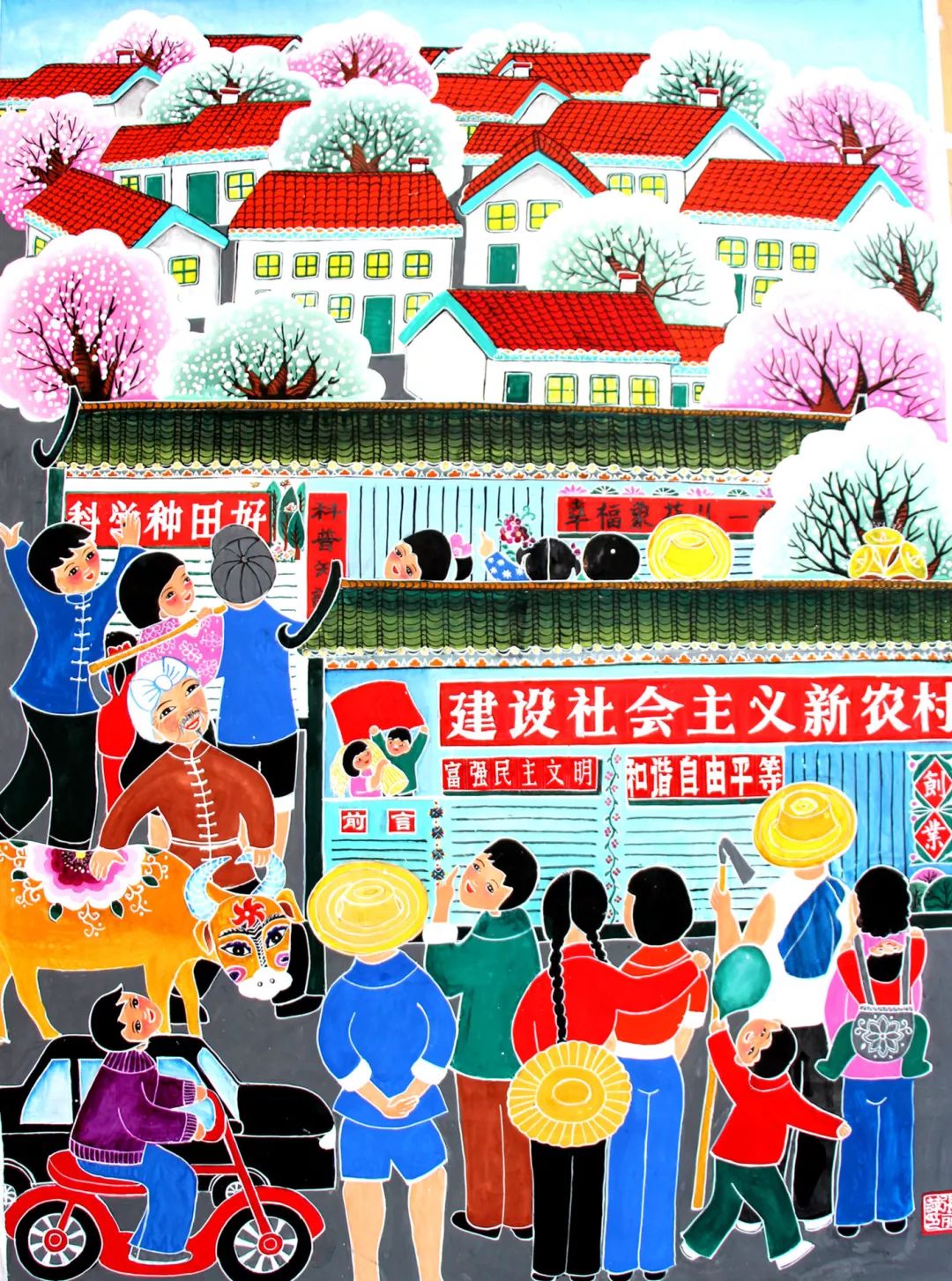 【广阔天地】桦甸农民画 | 画中新农村(庆祝改革开放40周年)