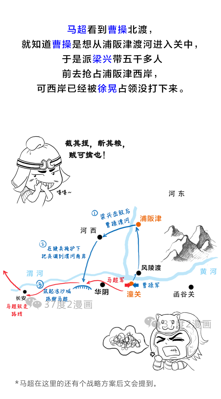 37度2漫画：开启蜀将马超悲惨人生的第一战——渭南之战