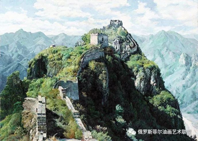 巨夫雄风 -- 中国长城画家石成峰油画作品赏析_风景