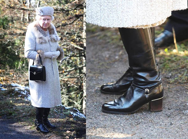 92歲英國女王告別「光腿」造型，穿長筒靴搭配大衣，時髦又保暖 時尚 第6張