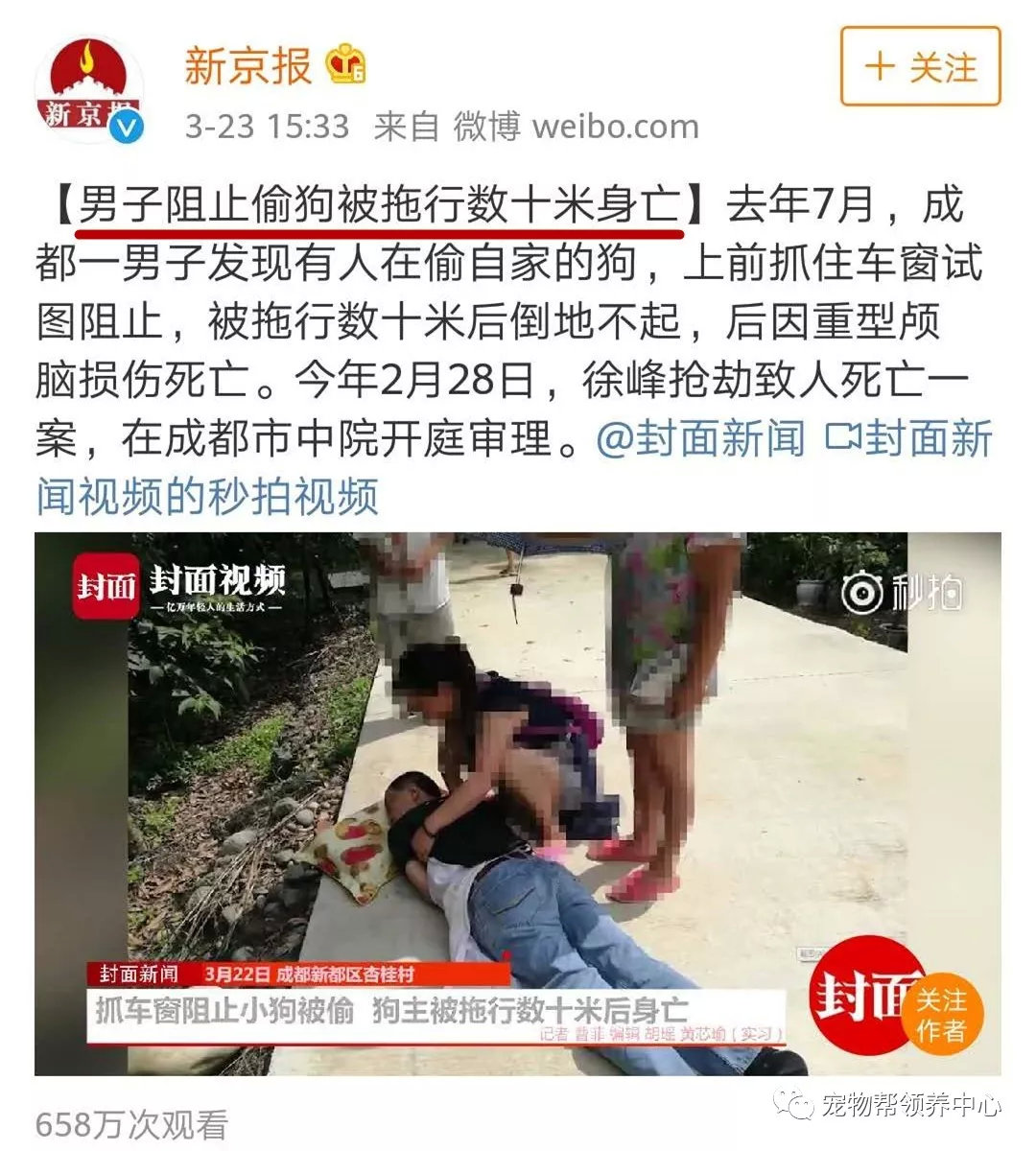 福懋动物医院屠宰场看到丢失爱犬被开膛破肚崩溃大哭却