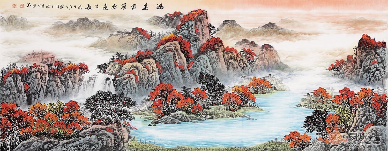 国画欣赏—易天也精美山水画