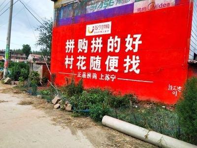 農村土牆上互聯網升級，蘇寧拼購欲刷10萬面農村牆體廣告 科技 第1張