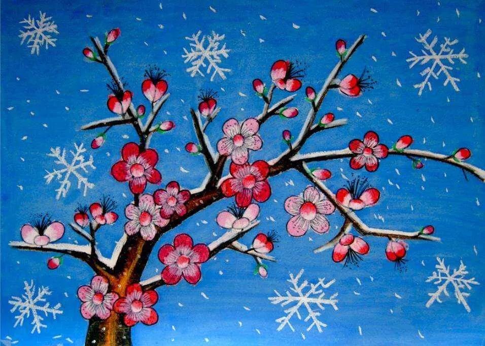 绘画冬天的花——《梅花》