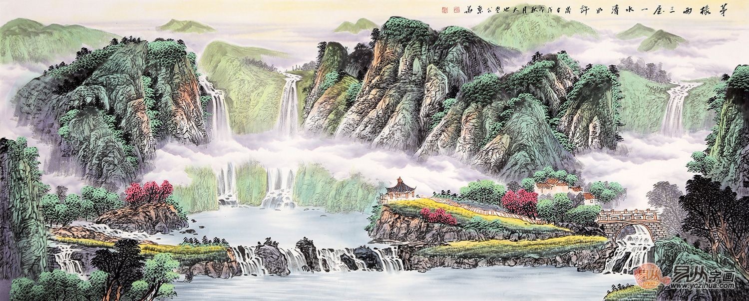 国画欣赏易天也精美山水画