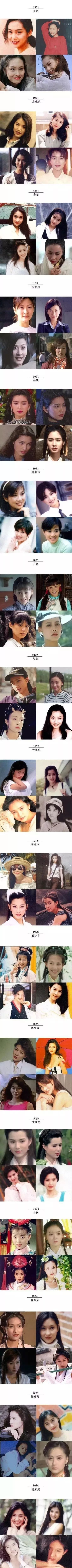 酷雲關註 | 一張圖帶你一睹1950~1980出生的百位華人女星風采