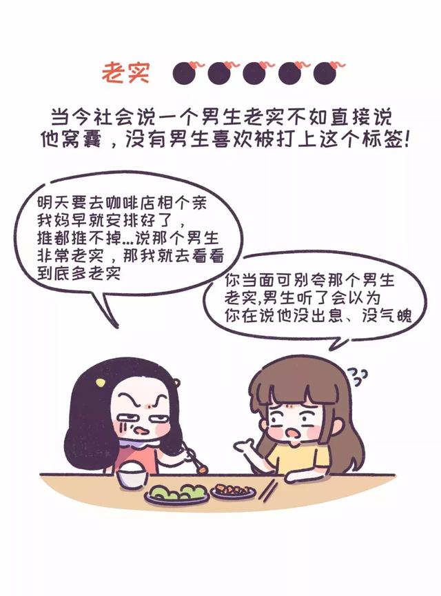 漫画:相亲男女在交往中最忌讳说哪些词?