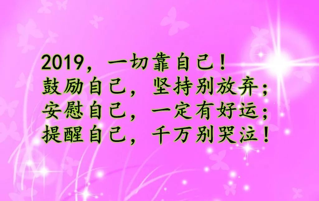 2019,一切靠自己!