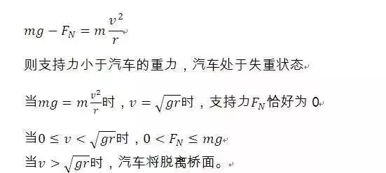 汽车过凹形桥汽车过凹形桥最低点时,对汽车竖直方向受力分析如图所示