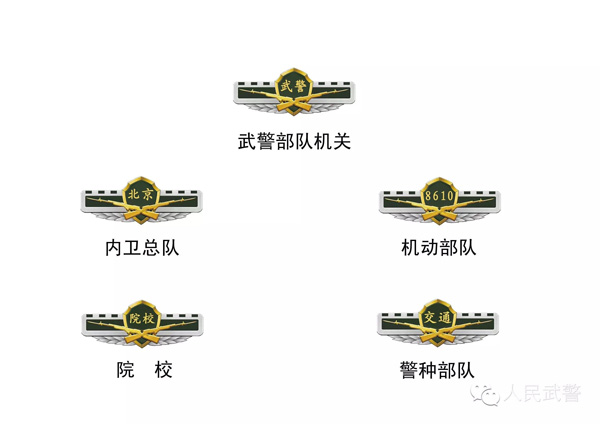 武警部队更换新式标志服饰新式臂章有五点不同_盾牌