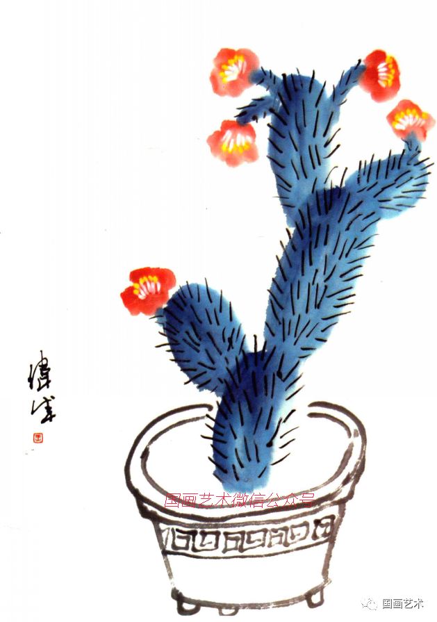 儿童国画入门:简单易学画荷花_画法